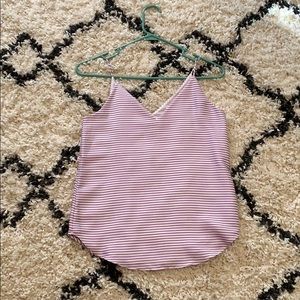 NWOT Purple and white striped camisole tank.